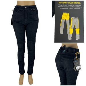 Route One Womens 10 Jeans Trinity Skinny Black Cordura Stretch Denim NWT